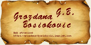 Grozdana Bosioković vizit kartica